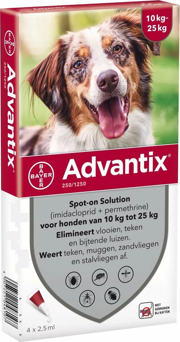 Advantix Hond Kg Tegen Teken Vlooien En Luizen Pipetten