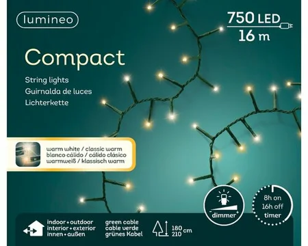 LUMINEO TREE LIGHTS Compact rice l16m-750l groen/warm white/classic warm - afbeelding 1