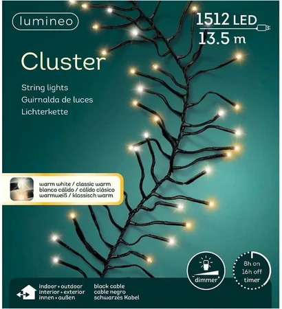 LUMINEO TREE LIGHTS Led clstr l13m1512l zwart/warm white/classic warm - afbeelding 1