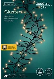 LUMINEO TREE LIGHTS Led cluster 27m-3000l zwart/classic warm - afbeelding 1