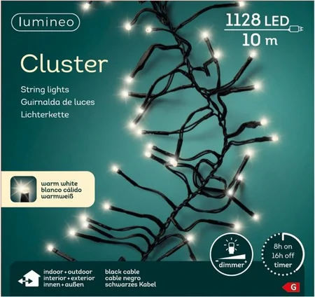 LUMINEO TREE LIGHTS Led cluster l1000cm-1128l zwart/warm wit - afbeelding 1