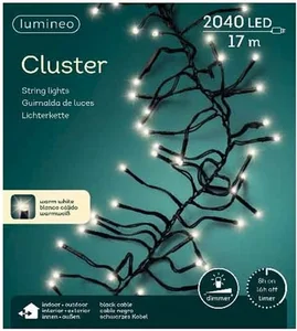 LUMINEO TREE LIGHTS Led cluster l17m-2040l zwart/warm wit - afbeelding 1