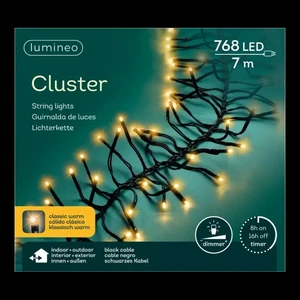 LUMINEO TREE LIGHTS Led cluster l700cm-768l zwart/classic warm - afbeelding 1