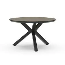 Orbital Dining Table Trespa Dark Basalt 120 cm Ø Charcoal - afbeelding 1