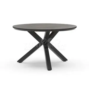 Orbital Dining Table Trespa Forest Grey 120 cm Ø Charcoal - afbeelding 1