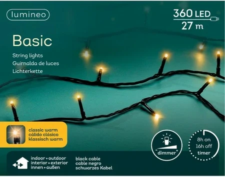 LUMINEO TREE LIGHTS Rice led bu l27m-360l zwart/classic warm - afbeelding 1