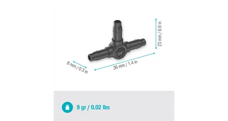 T-stuk 4,6 mm (3/16") - afbeelding 4