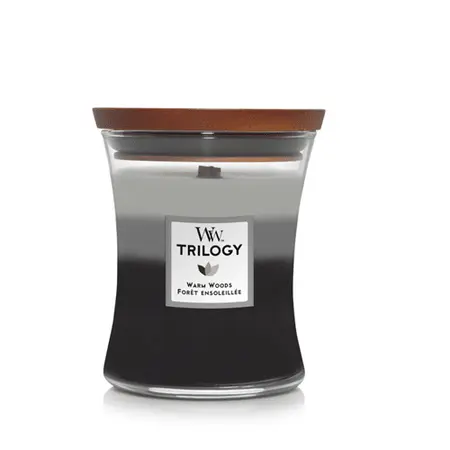 WoodWick candle Trilogy Warm Woods Medium Candle